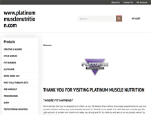 Tablet Screenshot of platinummusclenutrition.com